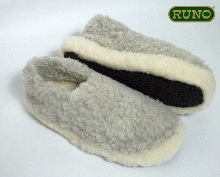 Kapcie Runo popiel jasny